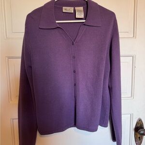 Kathie Lee Collection Lavender Cardigan